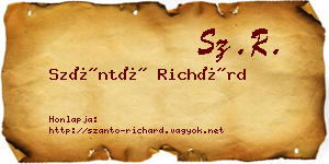 Szántó Richárd névjegykártya