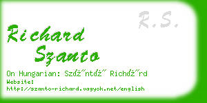 richard szanto business card
